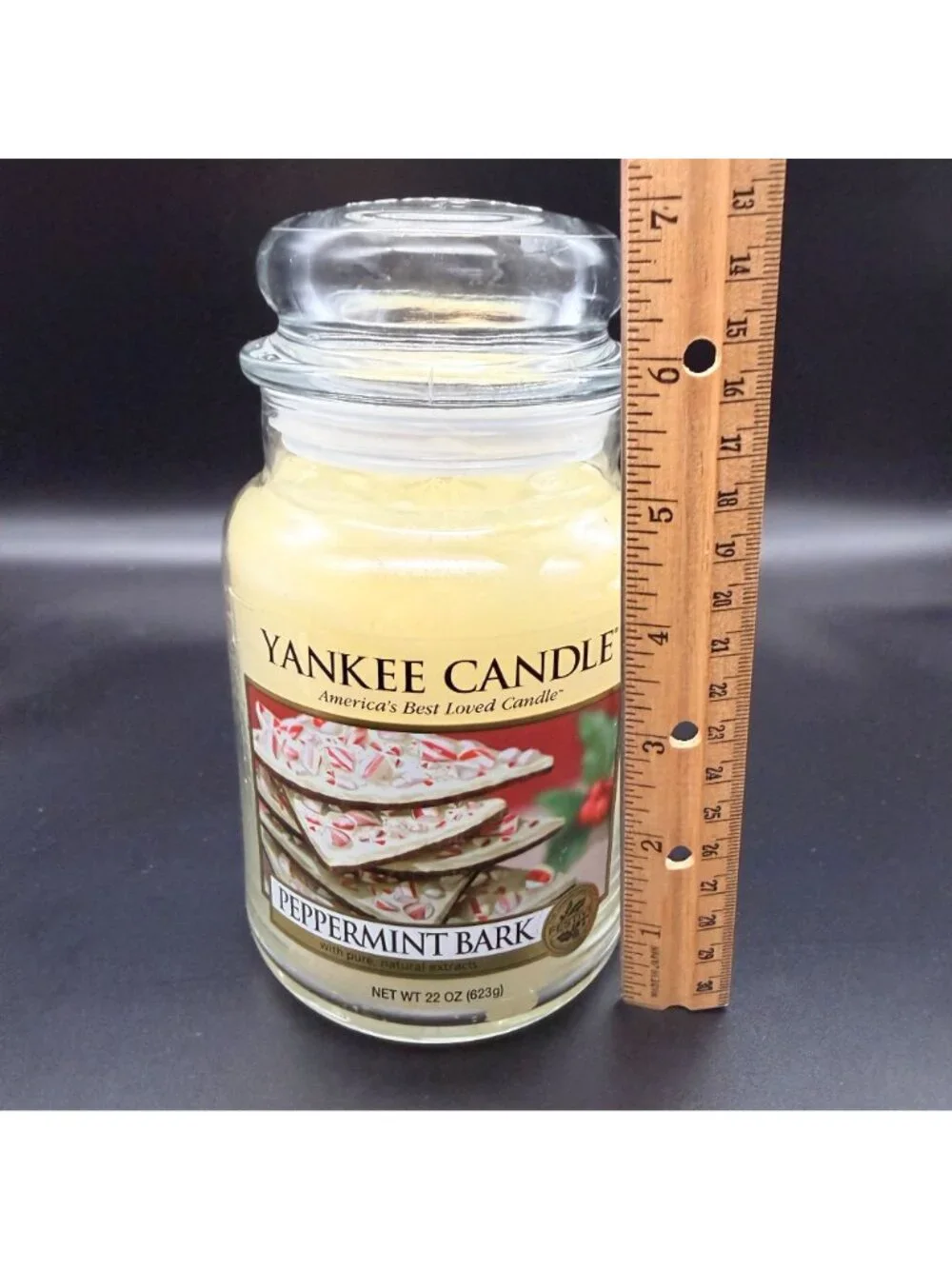 Yankee Candle Peppermint Bark Housewarmer Jar Candle 22 Oz Retired New Unused